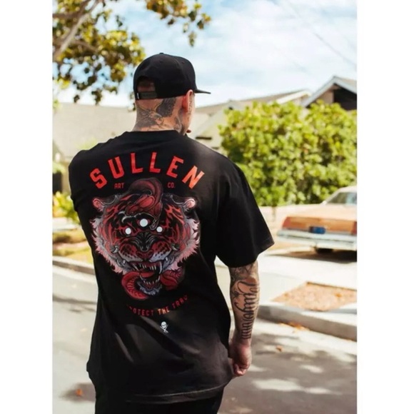 Sullen Men's T-shirt 3 EYE TIGER Tattoos Urban Design Premium Quality - Picture 4 of 12